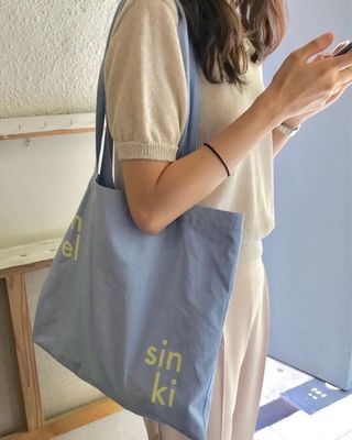 Customized Logo Printed 100% Organic Cotton Large Tote Bag for Bulk Reusable Shopping
