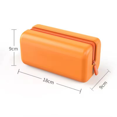 Daily Life Custom Logo Square Silicone Makeup Bag with Waterproof Design and Material