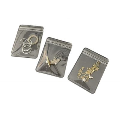 Custom Zip Lock Jewelry Packaging Bag PVC Clear Mini Zipper Pouch with Reusable Logo
