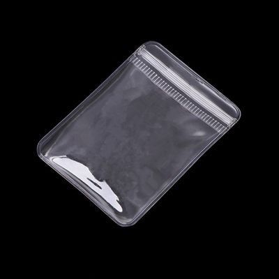 Custom Zip Lock Jewelry Packaging Bag PVC Clear Mini Zipper Pouch with Reusable Logo