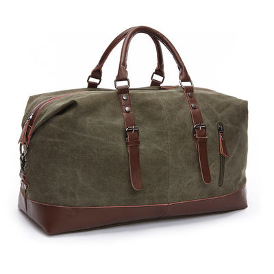Waterproof and Wear-resistant Color Fading Treatment Canvas Travel Bag for Short Trips
