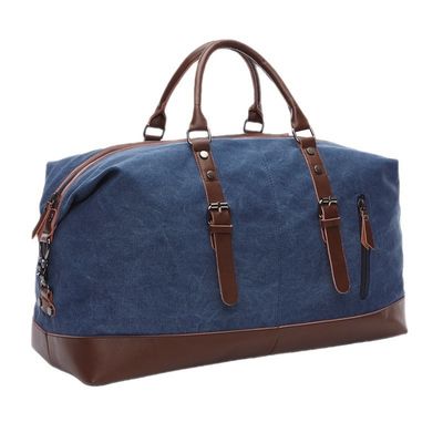 Waterproof and Wear-resistant Color Fading Treatment Canvas Travel Bag for Short Trips