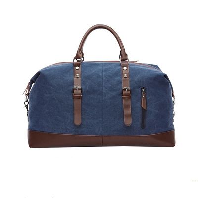 Waterproof and Wear-resistant Color Fading Treatment Canvas Travel Bag for Short Trips