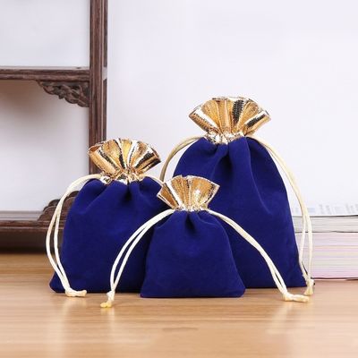 Luxury Small Velvet Packaging Bag Customized Drawstring for Jewelry and Cosmetics