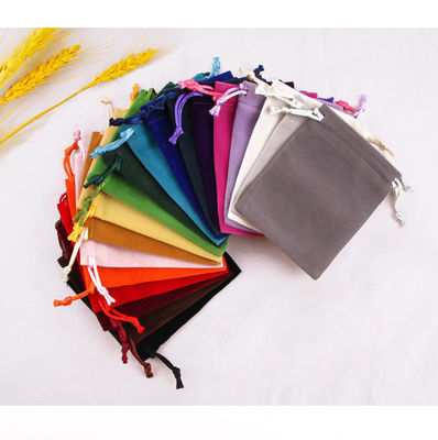 Colorful Velvet Drawstring Pouches for Custom Jewelry Packaging and Display
