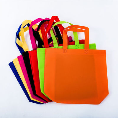 Colorful Tote Shopping Non Woven Bag with Custom Logo Printing and Polyester Lining