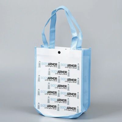 Medium Size Curved Corners Tote Bag in Laminated Non Woven Material for Custom Shopping