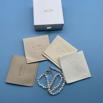 Custom Suede Jewelry Pouch Luxury Packaging for Environmentally Friendly Bracelets