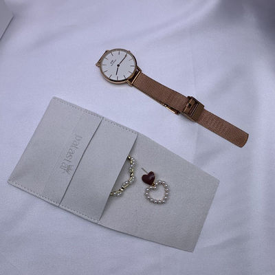 OEM/ODM Acceptable Jewelry Pouch for Customized Luxury Logo Suede Accessories