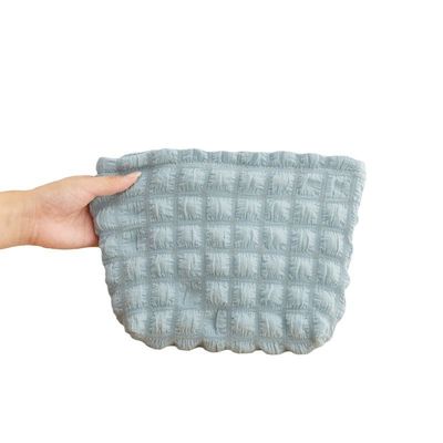 OEM/ODM Acceptable Cute Puffy Mesh Cosmetic Pouch for Mini Canvas Travel Toiletry Handbags