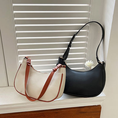 Soft Sister Shopping Dumpling Bag For Women Senior Sense Solid Color Shoulder Bag