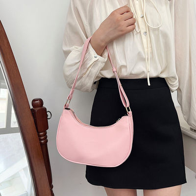 Soft Sister Shopping Dumpling Bag For Women Senior Sense Solid Color Shoulder Bag