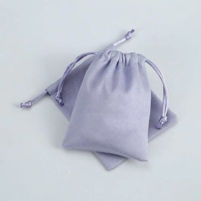 School Bag Trolley Velvet Drawstring Jewelry Pouch for Custom Logo Packaging