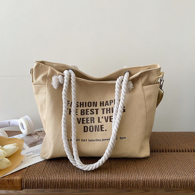 Unisex Waterproof Luxury Canvas Corduroy Tote Bag for Customized Color Daily Life