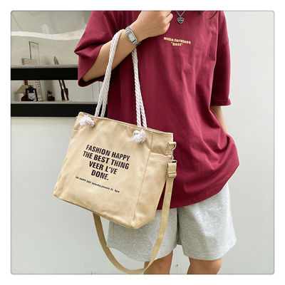 Unisex Waterproof Luxury Canvas Corduroy Tote Bag for Customized Color Daily Life