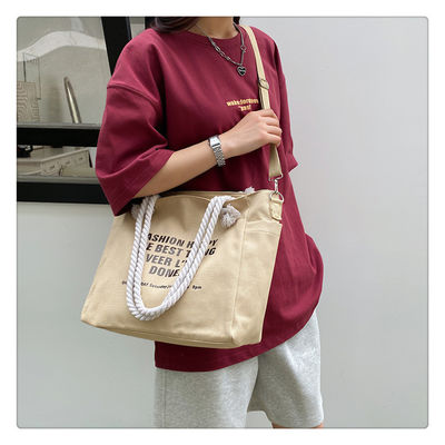Unisex Waterproof Luxury Canvas Corduroy Tote Bag for Customized Color Daily Life