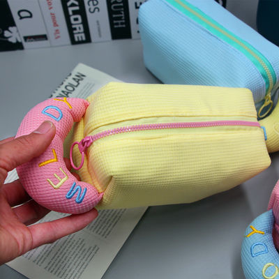 Accepable OEM/ODM Makeup Bag Portable Cartoon Toiletry Waffle Cosmetic Bag for Girls