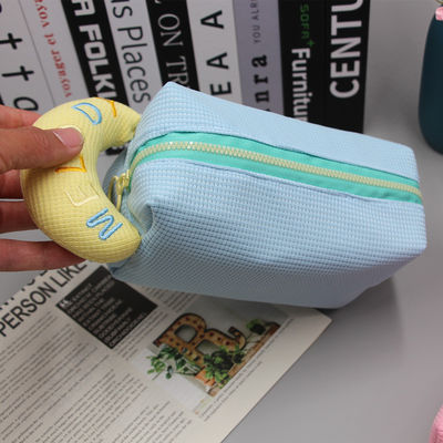 Accepable OEM/ODM Makeup Bag Portable Cartoon Toiletry Waffle Cosmetic Bag for Girls