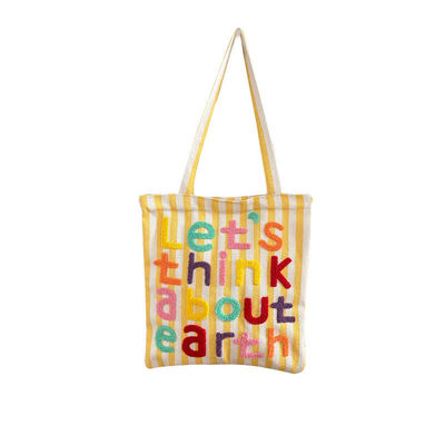 Colorful Embroidery Letter Canvas Shoulder Bag A Functional and Fashionable Choice