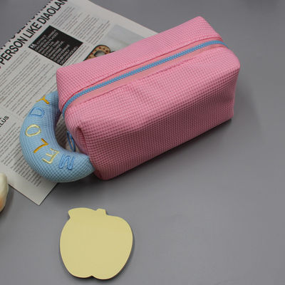 Accepable OEM/ODM Makeup Bag Portable Cartoon Toiletry Waffle Cosmetic Bag for Girls