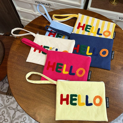 Colorful Embroidery Letter Canvas Shoulder Bag A Functional and Fashionable Choice