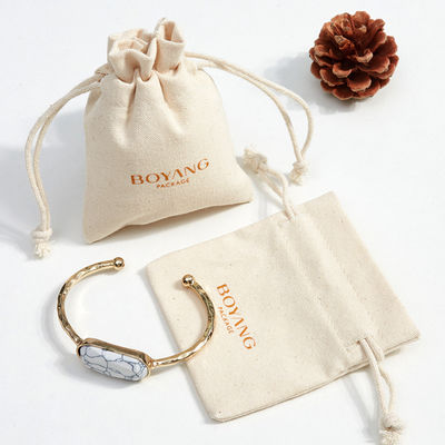 Customized Black Cotton Drawstring Bag for Organic Jewelry Pouch Packaging Bag