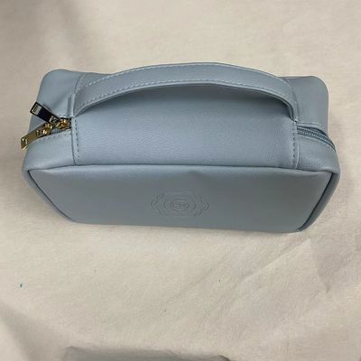 Fashionable Large Makeup Bag Waterproof Leather Toiletry Bag Big Flat Portable Inner Pockets Custom Cosmetic Bag For Women
