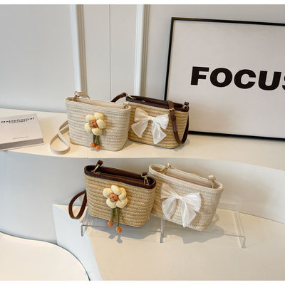 Promotion Summer Vacation Fashion Women Daisy Bucket Shoulder Bag with Custom Logo