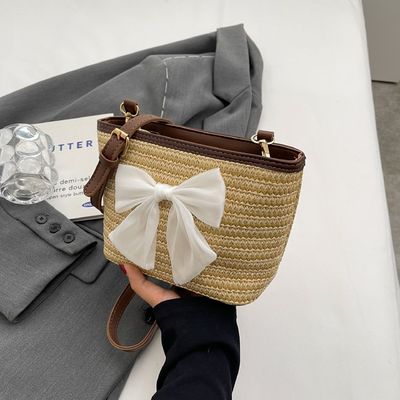Promotion Summer Vacation Fashion Women Daisy Bucket Shoulder Bag with Custom Logo