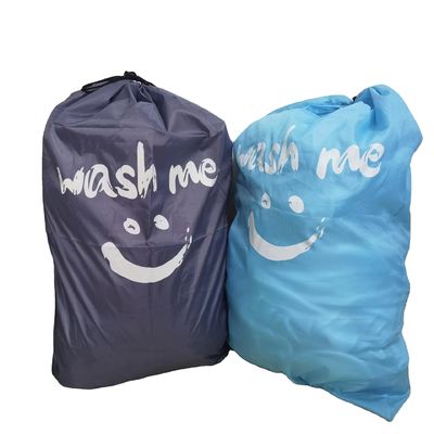 Customized Color Drawstring Nylon Laundry Bag for Heavy Duty Washing in Fashion Style