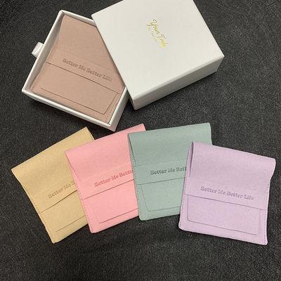Custom Logo Soft Microfiber Jewelry Packaging Pouch Customized Color and Logo Option