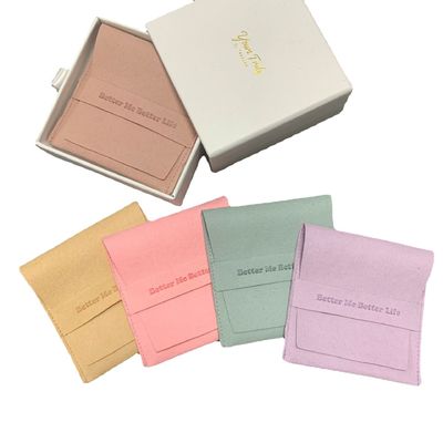 Custom Logo Soft Microfiber Jewelry Packaging Pouch Customized Color and Logo Option