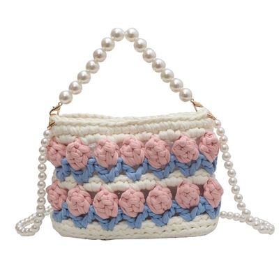Handmade Woven Crochet Knitted Shoulder And Sling Bags For Women Custom Logo Accepted