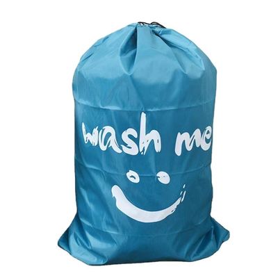 Commercial Heavy Duty Bulk Laundry Bags Folding Washing Drawstring Nylon Purple Bag