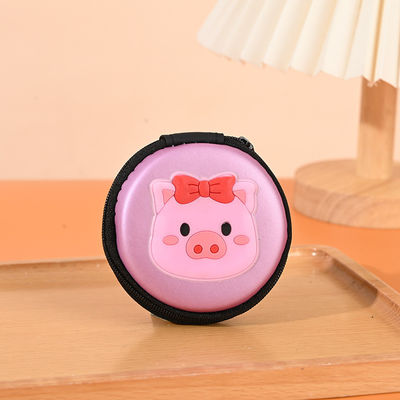 Pattern Type others Round 2d 3d Coin Usb Lines Earphone Pvc Eva Organizer Bags