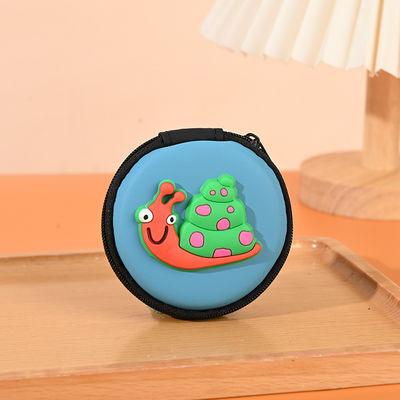 Pattern Type others Round 2d 3d Coin Usb Lines Earphone Pvc Eva Organizer Bags