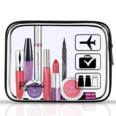 Newest Fashionable Clear PVC Plastic Ziplock Cosmetic Bag with Custom Logo Accepted