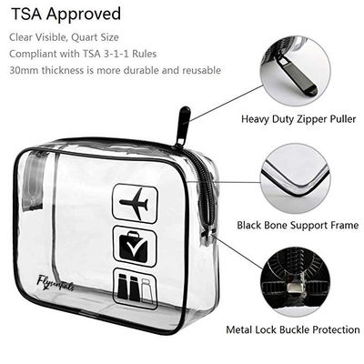 Newest Fashionable Clear PVC Plastic Ziplock Cosmetic Bag with Custom Logo Accepted