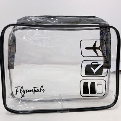 Newest Fashionable Clear PVC Plastic Ziplock Cosmetic Bag with Custom Logo Accepted