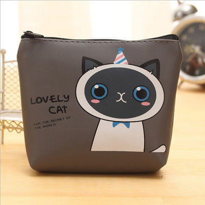Customized Color Waterproof Headphone Storage Plastic Coin Purse for Cute Cat Key