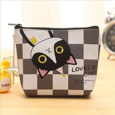 Customized Color Waterproof Headphone Storage Plastic Coin Purse for Cute Cat Key