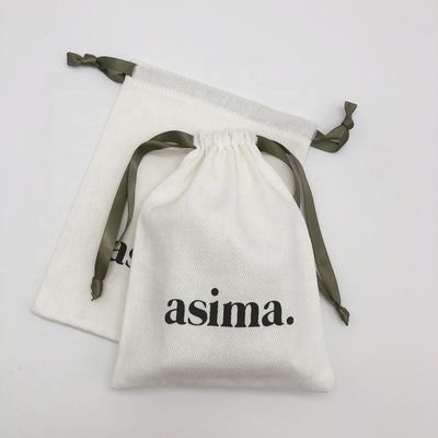 Eco-friendly Twill Cotton Drawstring Pouch for Customized Color Jewelry Gift Packaging