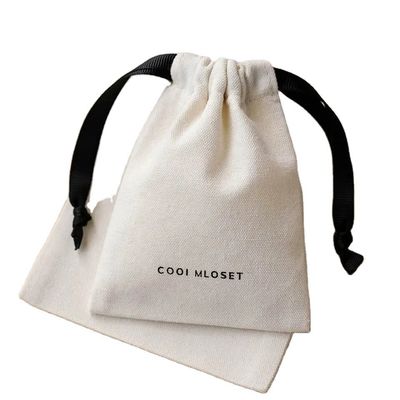 Eco-friendly Twill Cotton Drawstring Pouch for Customized Color Jewelry Gift Packaging