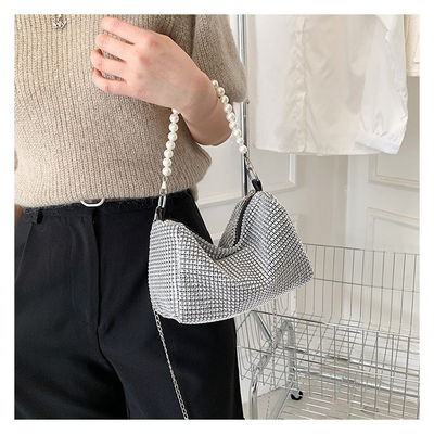 Small Bling Diamond Crossbody Handbag with Leopard Pattern and Newest Fashion Style