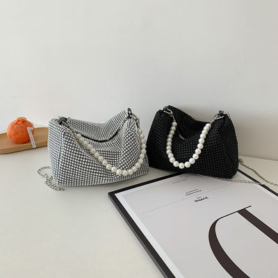 Small Bling Diamond Crossbody Handbag with Leopard Pattern and Newest Fashion Style