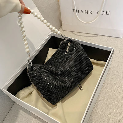 Small Bling Diamond Crossbody Handbag with Leopard Pattern and Newest Fashion Style