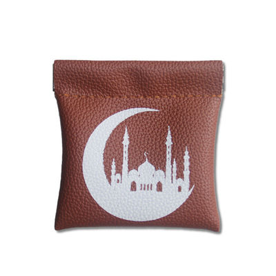 Compact Leather Coin Purse for Muslim Customized Color Genuine Leather Material