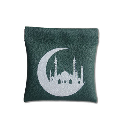 Compact Leather Coin Purse for Muslim Customized Color Genuine Leather Material