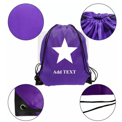 Medium Size Customized Color Cotton Drawstring Bags for Sports and Outdoor Activities