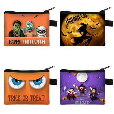 2024 Halloween Cartoon Purse Children's Portable Small Wallet with Printed Design